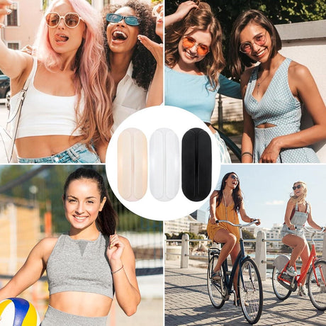 Set of 6 silicone bra strap pads - Shockproof - Non-slip shoulder pads - Gel bra strap pads - Comfortable and soft - Women's clothing - Relieves shoulder pain