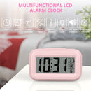 Wekker Digital Alarm Clock - Children's Clock - Wekker - Wekker Children's Alarm Clock - Travel Alarm Clock - LED Display Clock - Adjustable 12/24 Hour Snooze Function, Temperature, Date, Time - Portable Alarm Clock - Pink