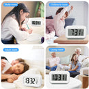 Wekker Digital - Klok Children's - Wekker - Wekker Children's - Alarm Clock - Travel Alarm Clock - LED Display Clock - Adjustable 12/24 Hour Snooze Function, Temperature, Date, Time - Portable Alarm Clock - Wit