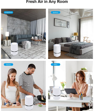 Air purifier - For living room, bedroom, office, and baby's room - Air quality indicator - Effective against dust mites, hay fever, allergies, and dust - Air purifiers - Air purifier