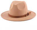Hat - Sun hat - Bucket hat - Women's sun hat - Men's bucket hat - Hiking hats - Waterproof wool hats - Roll-up felt hats for outdoor use - Foldable leather lining - For men and women (Camel)