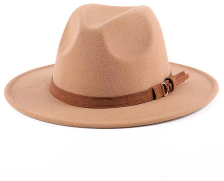 Hat - Sun hat - Bucket hat - Women's sun hat - Men's bucket hat - Hiking hats - Waterproof wool hats - Roll-up felt hats for outdoor use - Foldable leather lining - For men and women (Camel)