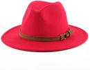 Hat - Sun hat - Bucket hat - Women's sun hat - Men's bucket hat - Hiking hats - Waterproof wool hats - Roll-up felt hats for outdoor use - Foldable leather lining - For men and women (Red)