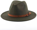 Hat - Sun hat - Bucket hat - Women's sun hat - Men's bucket hat - Hiking hats - Waterproof wool hats - Roll-up felt hats for outdoor use - Foldable leather lining - For men and women (army green)
