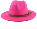 Hat - Sun hat - Bucket hat - Women's sun hat - Men's bucket hat - Hiking hats - Waterproof wool hats - Roll-up felt hats for outdoor use - Foldable leather lining - For men and women (rose red)
