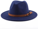 Hat - Sun hat - Bucket hat - Women's sun hat - Men's bucket hat - Hiking hats - Waterproof wool hats - Roll-up felt hats for outdoor use - Foldable leather lining - For men and women (navy blue)