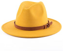 Hat - Sun hat - Bucket hat - Women's sun hat - Men's bucket hat - Hiking hats - Waterproof wool hats - Roll-up felt hats for outdoor use - Foldable leather lining - For men and women (Yellow)