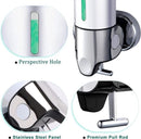 Soap dispenser - Wall-mounted - Soap dispenser - Suspended soap pump - Brushed stainless steel - Toilet - Shower - Foam