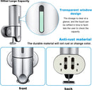 Soap dispenser - Wall-mounted soap dispenser - Soap dispenser - 500ml pump - Suspended - Brushed stainless steel - Bathroom - Toilet - Shower - Black