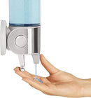 Soap dispenser - Wall-mounted soap dispenser - Soap dispenser - 500ml pump - Suspended - Brushed stainless steel - Bathroom - Toilet - Shower - Black