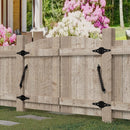 Door closer - Door spring - 36 cm - Outdoor door closer - Gate locks - Garden gate spring - Black - Carbon steel - For wooden fence gates - With mounting accessories