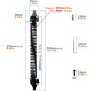 Door closer - Door spring - 36 cm - Outdoor door closer - Gate locks - Garden gate spring - Black - Carbon steel - For wooden fence gates - With mounting accessories
