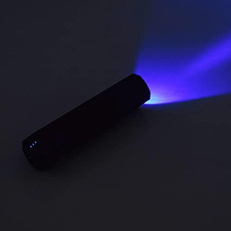 UV Flashlight - Professional UV Lamp - Black Light - 365 nm - Black Filter - Rechargeable - For curing resins, gemstones, minerals, and nail art