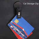 Set of 2 car windshield parking ticket holders - clip-on memo holder for cars, vans and caravans - self-adhesive ticket clips