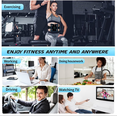 Abdominal Trainers - Abdominal Muscles - Rechargeable - Slimming Belt - Electrical ABS Stimulator - Professional Arm and Leg Belt - Training Equipment for Home, Office and Gym