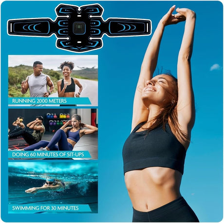 Abdominal Trainers - Abdominal Muscles - Rechargeable - Slimming Belt - Electrical ABS Stimulator - Professional Arm and Leg Belt - Training Equipment for Home, Office and Gym
