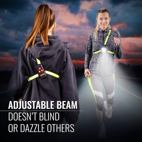 Running light - Chest lamp - Running chest light - Chest walker - USB rechargeable - Running vest - IPX4 waterproof