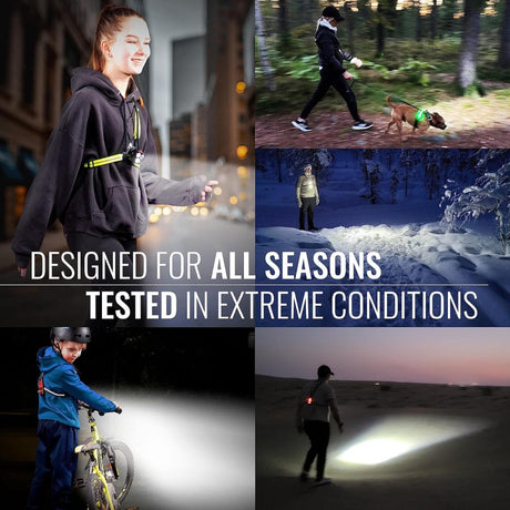 Running light - Chest lamp - Running chest light - Chest walker - USB rechargeable - Running vest - IPX4 waterproof