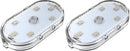 Set of 2 LED car interior lights, 7-color ambient lighting, USB rechargeable reading lights, portable