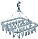 Sock Dryer - Clothesline - 32 Clips - Sock Hanger - Wasrek - Wasrek - Carousel - Drying Carousel - Clothes Hanger - Sock Drying Rack - Blue