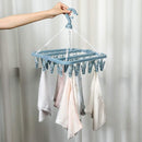 Sock Dryer - Clothesline - 32 Clips - Sock Hanger - Wasrek - Wasrek - Carousel - Drying Carousel - Clothes Hanger - Sock Drying Rack - Blue