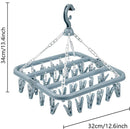 Sock Dryer - Clothesline - 32 Clips - Sock Hanger - Wasrek - Wasrek - Carousel - Drying Carousel - Clothes Hanger - Sock Drying Rack - Blue