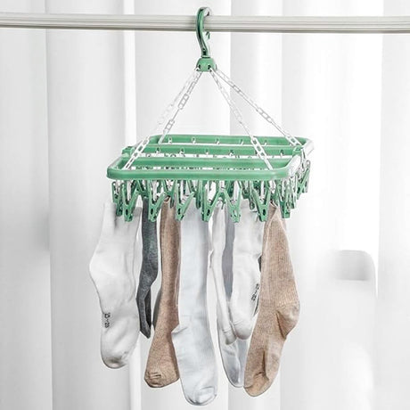 Sock Dryer - Clothesline - 32 Clips - Sock Hanger - Sock Dryer - Laundry Socks - Dryer - Carousel - Drying Carousel - Clothes Hanger - Sock Drying Rack - Vegetables
