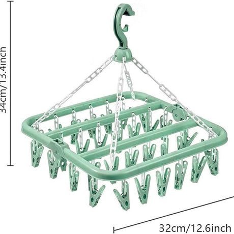 Sock Dryer - Clothesline - 32 Clips - Sock Hanger - Sock Dryer - Laundry Socks - Dryer - Carousel - Drying Carousel - Clothes Hanger - Sock Drying Rack - Vegetables