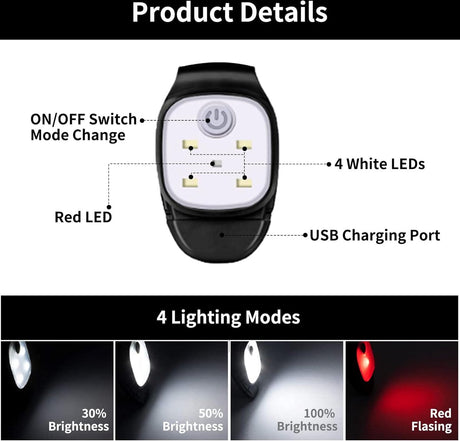 Running light - Chest lamp - Running chest lamp - Chest walker - USB rechargeable
