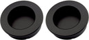 Pull handle - Matte Black - Round - Ø40mm - Sliding door handle - Set of 2