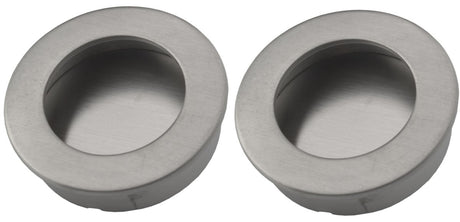 Pull handle - Brushed stainless steel - Round - Ø40mm - Sliding door handle - Set of 2