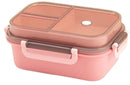 Lunch box with compartments, all-in-one double-layer lunch box, leakproof lunch box with cutlery for work, school, and picnics