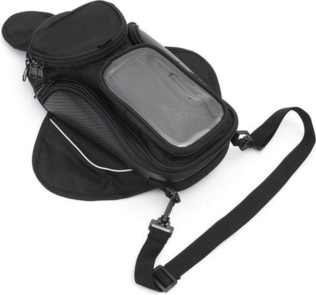 Black Phone Handlebar Tank Bag