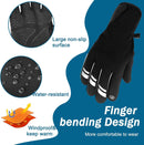 Gloves - Cycling Gloves - Winter Gloves - Sports Gloves - Touchscreen Winter Gloves - Winter Cycling Gloves - Men's - Heated - Waterproof - Warmly Lined - For Motorcycling and Skiing (M)