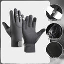 Gloves - Cycling Gloves - Winter Gloves - Sports Gloves - Touchscreen Winter Gloves - Winter Cycling Gloves - Men's - Heated - Waterproof - Warmly Lined - For Motorcycling and Skiing - Grijs(M)