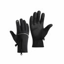 Gloves - Cycling Gloves - Winter Gloves - Sports Gloves - Waterproof and Windproof Gloves - Anti-slip and Shock-absorbing Gloves - Touchscreen Compatible Gloves - Driving Gloves - Fishing Gloves - Unisex - Black