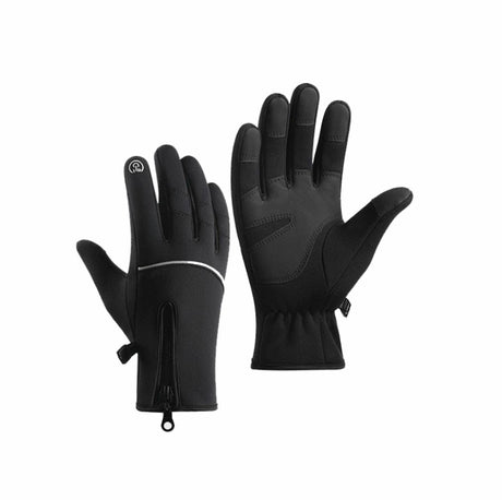 Gloves - Cycling Gloves - Winter Gloves - Sports Gloves - Waterproof and Windproof Gloves - Anti-slip and Shock-absorbing Gloves - Touchscreen Compatible Gloves - Driving Gloves - Fishing Gloves - Unisex - Black