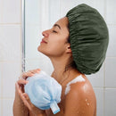 Swimming Cap - Women's Shower Cap - Large Waterproof Shower Cap - Washable Elastic Band - Swimming Cap for Long Hair - Drowsy Hair - Light Green - Perfect for Bathroom - Travel - Outdoors
