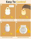 Cute Yellow Duck Night Light - Silicone Night Light for Children - Dimmable Touch Control with Timer - Baby Care Night Light - USB Rechargeable LED Bedside Lamp - Suitable for Bedroom and Nursery Decoration