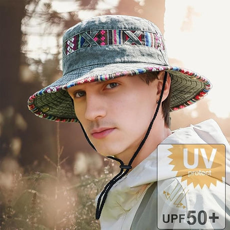 Sun hat - Men's summer hat - UV protection - Foldable cotton hunting hat - Outdoor hiking hat - Jungle hat - Fisherman's hat - Garden hat - Beanie hat