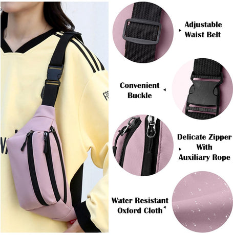 Riem Outdoor Bag - Fanny Pack - Waterproof Fanny Pack - Women's and Men's - Fanny Pack - Phone Bag - Swimming - Festival - Waterproof Fanny Pack - Pink