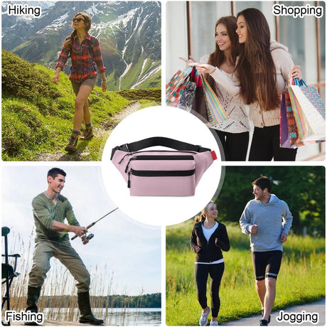 Riem Outdoor Bag - Fanny Pack - Waterproof Fanny Pack - Women's and Men's - Fanny Pack - Phone Bag - Swimming - Festival - Waterproof Fanny Pack - Pink