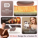 4D neck massager, shoulder massager with heating, a cordless and portable massager that simulates manipulation by a human hand, suitable for relieving neck pain and relaxing muscles, with 3 adjustable levels. (Wit)