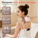 4D neck massager, shoulder massager with heating, a cordless and portable massager that simulates manipulation by a human hand, suitable for relieving neck pain and relaxing muscles, with 3 adjustable levels. (Wit)