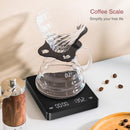 Coffee Scale - Digital Coffee Scale with Timer - Rechargeable for Filter Coffee, 3 kg / 0 g Digital Espresso Scale - with Peeling Function - 3 Units, LED Display - Black