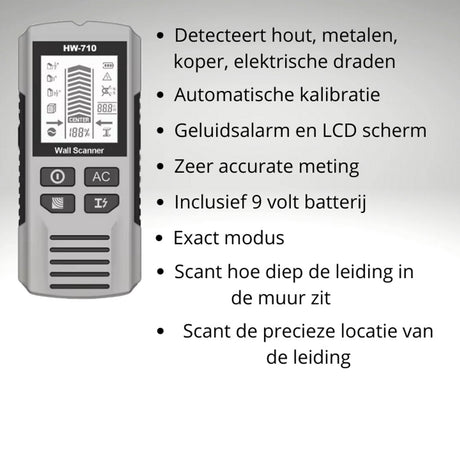 Pipe Finder - Pipe Detector - detector for walls, wood, metal, pipes, wiring - in-depth analysis
