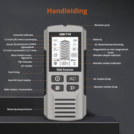 Pipe Finder - Pipe Detector - detector for walls, wood, metal, pipes, wiring - in-depth analysis