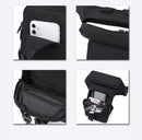Fanny pack - Leg bag - Motorcycle fanny pack - Motorcycle bag - Tactical leg bag - Tool bag - Unisex - Black - Large capacity - 16 x 5 x 29 cm - 4 compartments - Polyester