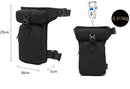 Fanny pack - Leg bag - Motorcycle fanny pack - Motorcycle bag - Tactical leg bag - Tool bag - Unisex - Black - Large capacity - 16 x 5 x 29 cm - 4 compartments - Polyester