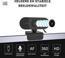 Full HD Webcam - 1080p - Webcam with Microphone - Computer - Laptop - Autofocus - Work from Home - Webcam for PC - USB - Black - Windows & Mac - Black Friday 2020 Deals